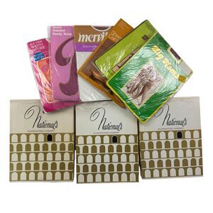 Vintage Lot Pantyhose Size 4X XL 14 Hose National's Big Mama Merville Roaman's